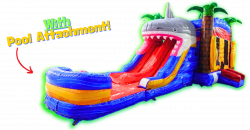 Shark20Dual20Lane20Pool20Attachment 1715064446 Shark Dual Lane Water Slide & Bounce House Combo